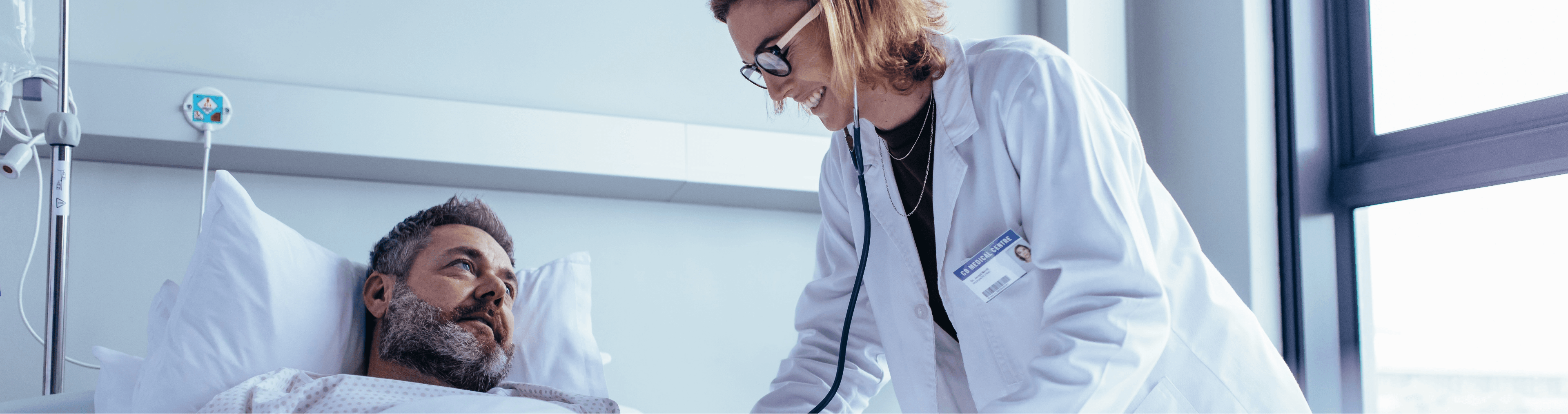 A doctor examining a patient